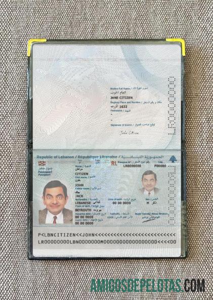 Passaporte do Líbano 2022 Presente Photolook modelo